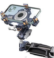 Soporte para teléfono de motocicleta a prueba de golpes Soporte para teléfono para motocicleta Espejo de motor Móvil segunda mano  Embacar hacia Mexico