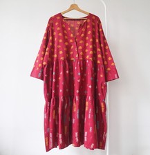 Używany, Gudrun Sjoden sukienka w kwiaty kaftan midi boho lagenlook bawełna organiczna XL XXL (k2) na sprzedaż  PL