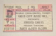 Ingresso para concerto pop latino Roberto Carlos NYC Radio City Music Hall 1988 comprar usado  Enviando para Brazil