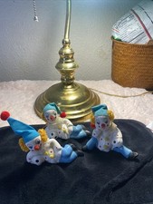 Trio porcelain clowns for sale  Newman