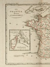Mappa antica incisione usato  Italia