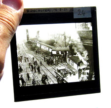 Usado, Doncaster acidente ferroviário março 1951 foto antiga lanterna mágica slide #667 comprar usado  Enviando para Brazil