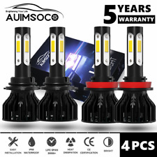 Kit combo de lâmpadas de farol de LED 4x 9005+H11 alto feixe baixo lâmpadas super brancas brilhantes comprar usado  Enviando para Brazil