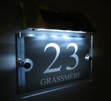 Usado, LUZ SOLAR MODERNA Placas de Casa Números de Porta 1 - 9999 Nome de Rua LED comprar usado  Enviando para Brazil