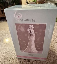 GINA FREEHILL "ABRACE" NOIVA E NOIVO BOLO DE CASAMENTO ESTÁTUA TOPPER 9" DE ALTURA comprar usado  Enviando para Brazil