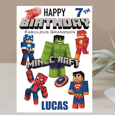 Minecraft superheros birthday for sale  CAMBRIDGE