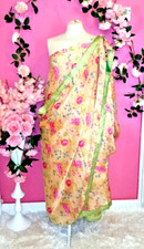 Indian yellow saree for sale  LONDON