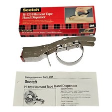 Vintage Scotch Brand Model H-120 Filament Tape Metal Hand Dispenser USA, usado comprar usado Vintage Scotch Brand Model H-120 Filament Tape Metal Hand Dispenser USA, usado comprar usado  Enviando para Brazil
