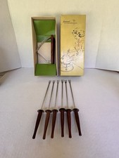 Conjunto de garfo de fondue Gourmet International 6 peças com suporte de rack #86-14903 vintage comprar usado  Enviando para Brazil