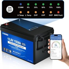 12v 150ah lifepo4 for sale  DUNSTABLE