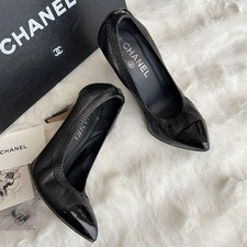 CHANEL Bombas Salto CC Logotipo Couro Patente UE36.5 US6.5 Japão F/S USADO comprar usado CHANEL Bombas Salto CC Logotipo Couro Patente UE36.5 US6.5 Japão F/S USADO comprar usado  Enviando para Brazil