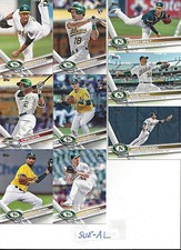 Usado, 2017 Topps 1 e 2 Oakland Athletics Team Set Nunez Pinder Davis Matt Olson RC 27 comprar usado  Enviando para Brazil