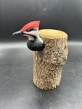 Raro Jim & Barb Durow Pileated Woodpecker escultura em madeira isca bookend 6,5” comprar usado  Enviando para Brazil