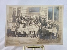Foto antiga grupo crianças crianças professora 1 quarto escola casa BW 1900s comprar usado  Enviando para Brazil