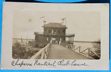 Cartão postal antigo RPPC CHAPARRA NAUTICAL CLUB HOUSE, selo Maximo Gomez 2 centavos, Cuba comprar usado  Enviando para Brazil