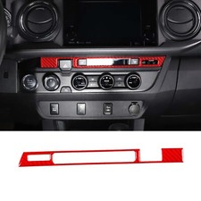 Tampa de acabamento de quadro interruptor de luz de aviso de carro carbono vermelho para Toyota Tacoma 2015-2022 comprar usado  Enviando para Brazil