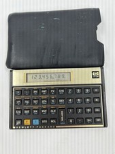 Calculadora financeira HP 12C vintage ouro preto com estojo de manga, usado comprar usado  Enviando para Brazil