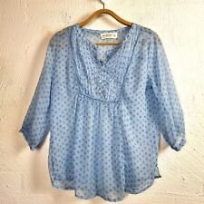 Usado, Blusa feminina ABERCROMBIE & FINCH tamanho S azul manga 3/4 gola redonda comprar usado  Enviando para Brazil