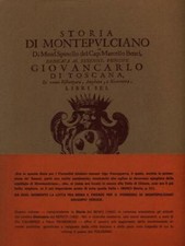 Storia montepulciano prima usato  Italia