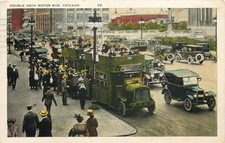 Cartão postal IL Illinois Chicago ônibus deck duplo 1926  comprar usado  Enviando para Brazil