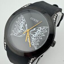 Relógio de quartzo feminino Guess não usado arte Kesley Montague aço preto nova bateria comprar usado  Enviando para Brazil