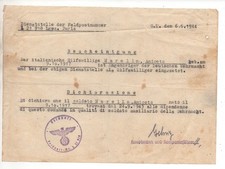 1944 dichiarazione servizio usato  Codroipo