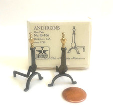 UM PAR DE FERROS DE LAREIRA EM MINIATURA PARA CASA DE BONECAS # B-106 POR HARMONY FORGE comprar usado  Enviando para Brazil