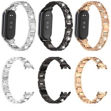 Pulseira de aço inoxidável com diamantes para smartwatch Mi Band 8 comprar usado  Enviando para Brazil
