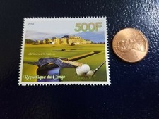 Selo perfurado St Andrews campo de golfe GOLF 2015 República do Congo WOW comprar usado  Enviando para Brazil