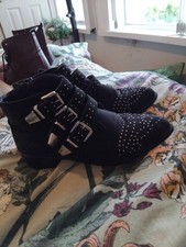 Black studded ankle for sale  LARNE