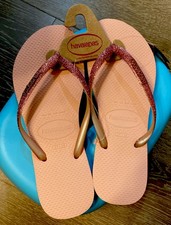 Usado, Sandálias chinelo Havaianas femininas slim rosa cintilante tamanho 7/8 ou 37/38 comprar usado Usado, Sandálias chinelo Havaianas femininas slim rosa cintilante tamanho 7/8 ou 37/38 comprar usado  Enviando para Brazil