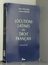 Locutions latines droit d'occasion  Nice-