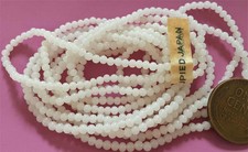 Contas espaçadoras de vidro branco vintage pequenas 2 mm ocupadas Japão 700 comprar usado  Enviando para Brazil