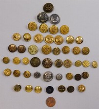 48 botões de haste de metal bronze antigo com crista de águia trompete âncora mais LOTE comprar usado  Enviando para Brazil