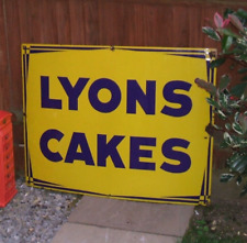 Enamel sign lyons for sale  HUNGERFORD
