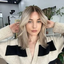 Peruca Ombre platina cabelo humano loiro reto 13x4 frente de renda peruca de cabelo humano comprar usado  Enviando para Brazil