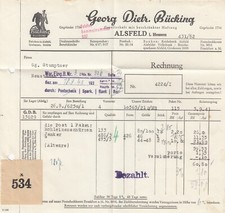 Alsfeld rechnung 1941 gebraucht kaufen  Leipzig
