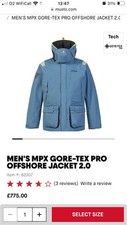 Musto men gore for sale  SOUTHPORT