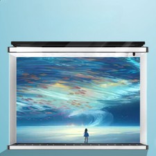 Adesivos de fundo de tanque de peixes estáticos aderentes aquário paisagem decoração pôster comprar usado  Enviando para Brazil