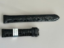 17mm black crocodile for sale  LONDON