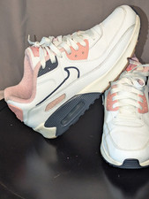 Tênis Nike Youth 6 rosa branco Air Max 90 SE esmalte baixo goma tênis treinadores comprar usado  Enviando para Brazil