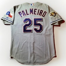 Camiseta RARA VINTAGE RAWLINGS TEXAS RANGERS, RAFAEL PALEMIERO TAMANHO 44 2001 🔥 comprar usado  Enviando para Brazil