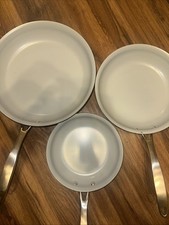 Tramontina pacote com 3 frigideiras antiaderentes alumínio anodizado duro cerâmica conjunto sem caixa comprar usado  Enviando para Brazil