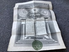 Masonic certificate 1937 for sale  SWADLINCOTE