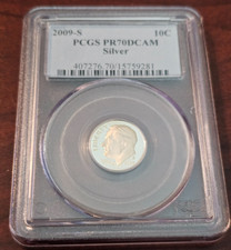 Usado, 2009-S 10c PRATA PCGS PR70DCAM ROOSEVELT DIME PROOF DEEP CAMEO PR 70 DCAM comprar usado  Enviando para Brazil