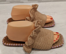 Sandálias femininas De Siena ANTHROPOLOGIE de malha de algodão com babado 39/8,5 comprar usado  Enviando para Brazil