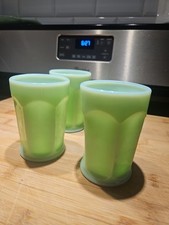 Painel de jade verde vidro copo copo jadeíta vintage Fenton, usado comprar usado  Enviando para Brazil