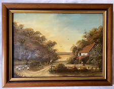 Vintage landscape oil for sale  BEDFORD