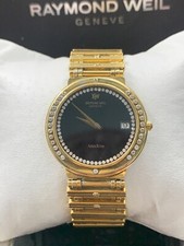Usado, Relógio vintage Raymond Weil Amadeus dos anos 1980 8182-2 diamantes de quartzo e folheado a ouro comprar usado  Enviando para Brazil