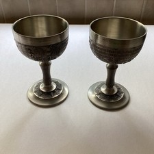 Pewter wine goblet for sale  LEICESTER